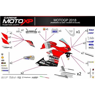 Kit Autocollants compatible avec Ducati Panigale V2 2020 - 2022 - MXPKAD13321