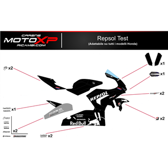 Aufkleber Satz kompatibel mit Honda Cbr 1000 RR 2020 - 2022 - MXPKAD14595