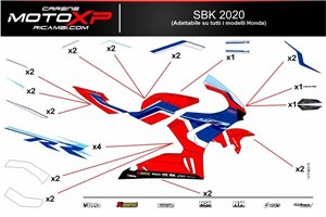 Sticker set compatible with Honda Cbr 1000 RR 2020 - 2022 - MXPKAD13334
