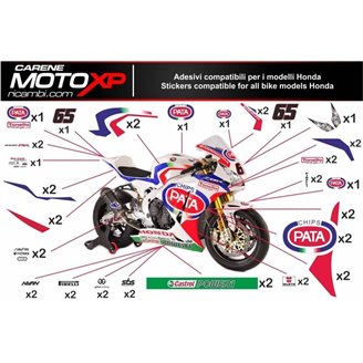 Kit Autocollants compatible avec Honda Cbr 1000 RR 2020 - 2022 - MXPKAD13333