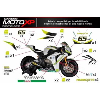 Kit Autocollants compatible avec Honda Cbr 1000 RR 2020 - 2022 - MXPKAD14500