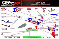 Sticker set compatible with Honda Cbr 1000 RR 2008 - 2011 - MXPKAD9355