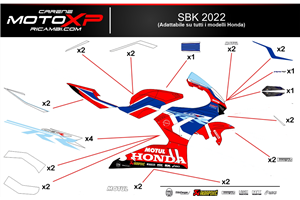 Sticker set compatible with Honda Cbr 1000 RR 2004 - 2005 - MXPKAD9252