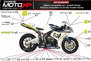 Kit adesivi compatibile con Honda Cbr 1000 RR 2004 - 2005 - MXPKAD9254