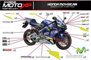 Kit adesivi compatibile con Honda Cbr 600 RR 2009 - 2012 - MXPKAD9013