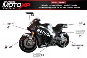 Kit Autocollants compatible avec Honda Cbr 600 RR 2007 - 2008 - MXPKAD8996