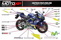Sticker set compatible with Honda Cbr 600 RR 2005 - 2006 - MXPKAD8908