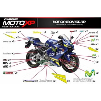 Kit de pegatinas compatible con Honda Cbr 600 RR 2005 - 2006 - MXPKAD8908