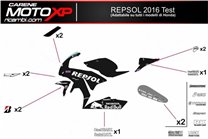 Kit adesivi compatibile con Honda Cbr 600 RR 2005 - 2006 - MXPKAD8955