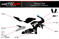 Kit de pegatinas compatible con Honda Cbr 600 RR 2003 - 2004 - MXPKAD8863