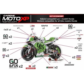 Kit Autocollants compatible avec Honda Cbr 600 F 2012 - 2017 - MXPKAD8809