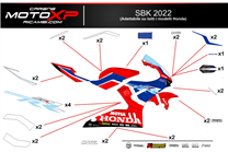 Kit de pegatinas compatible con Honda Cbr 600 F 2001 - 2006 - MXPKAD8764