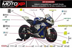 Kit de pegatinas compatible con Honda Cbr 600 F 2001 - 2006 - MXPKAD8776