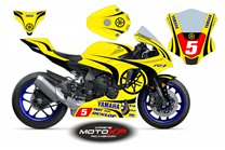 Lackierte Rennverkleidung Yamaha R1 2015 - 2019 - MXPCRV16188