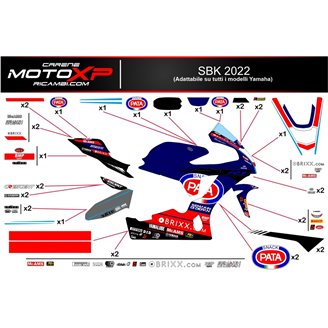 Kit Autocollants compatible avec Yamaha R1 2020 - 2022 - MXPKAD12594