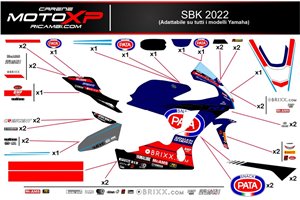 Kit adesivi compatibile con Yamaha R1 2020 - 2022 - MXPKAD12594