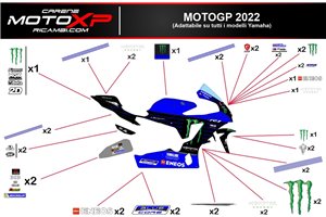 Kit adesivi compatibile con Yamaha R1 2020 - 2022 - MXPKAD12572
