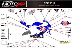 Kit Autocollants compatible avec Yamaha R1 2020 - 2022 - MXPKAD12603
