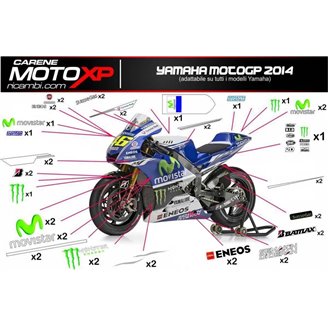 Sticker set compatible with Yamaha R1 2020 - 2022 - MXPKAD16109