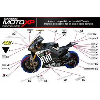 Kit Autocollants compatible avec Yamaha R1 2020 - 2022 - MXPKAD12560