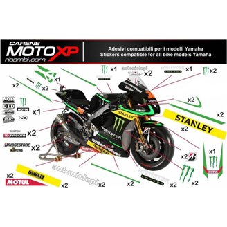 Kit Autocollants compatible avec Yamaha R1 2020 - 2022 - MXPKAD12554