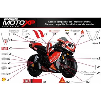 Kit Autocollants compatible avec Yamaha R1 2020 - 2022 - MXPKAD12587