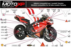 Aufkleber Satz kompatibel mit Yamaha R1 2020 - 2022 - MXPKAD12559