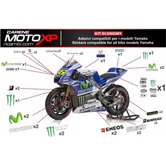 Kit Autocollants compatible avec Yamaha R1 2020 - 2022 - MXPKAD12564