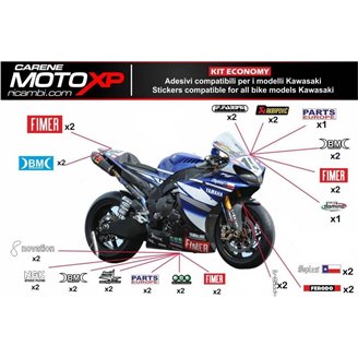 Kit Autocollants compatible avec Yamaha R1 2020 - 2022 - MXPKAD12569