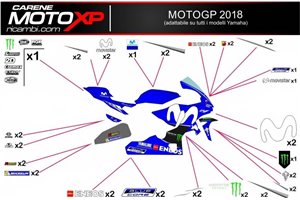 Kit adesivi compatibile con Yamaha R1 2015 - 2019 - MXPKAD11311