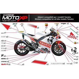 Aufkleber Satz kompatibel mit Yamaha R1 2015 - 2019 - MXPKAD11300