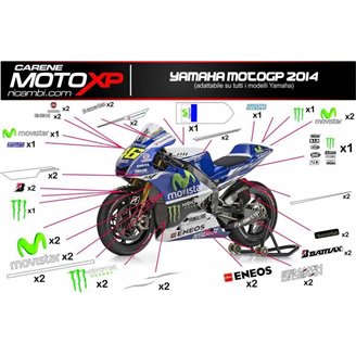 Kit adesivi compatibile con Yamaha R1 2009 - 2014 - MXPKAD11235