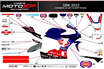 Kit de pegatinas compatible con Yamaha R1 2007 - 2008 - MXPKAD11155