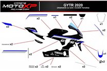 Aufkleber Satz kompatibel mit Yamaha R1 2007 - 2008 - MXPKAD11186