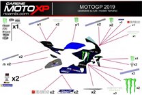 Kit de pegatinas compatible con Yamaha R1 2007 - 2008 - MXPKAD11178