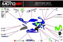 Kit de pegatinas compatible con Yamaha R1 2007 - 2008 - MXPKAD11200
