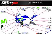 Kit de pegatinas compatible con Yamaha R1 2007 - 2008 - MXPKAD11192