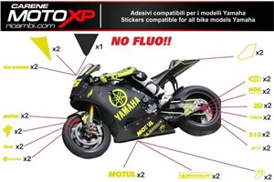 Kit adesivi compatibile con Yamaha R1 2002 - 2003 - MXPKAD11069