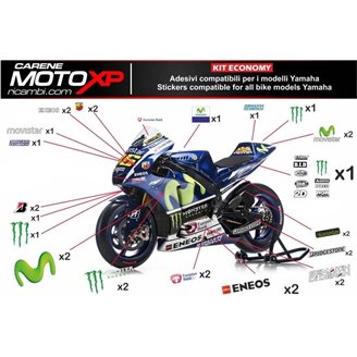 Kit Autocollants compatible avec Yamaha R1 2000 - 2001 - MXPKAD11022