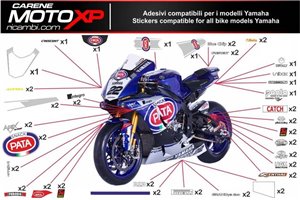 Kit adesivi compatibile con Yamaha R1 2000 - 2001 - MXPKAD11861