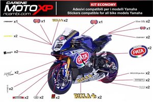 Kit adesivi compatibile con Yamaha R6 2017 - 2022 - MXPKAD11393