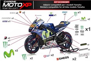 Kit adesivi compatibile con Yamaha R6 2017 - 2022 - MXPKAD11372