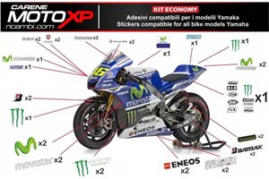 Kit Autocollants compatible avec Yamaha R6 2017 - 2022 - MXPKAD11363