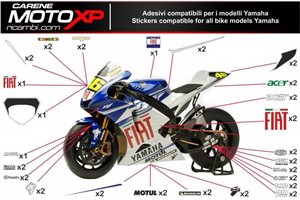 Sticker set compatible with Yamaha R6 2017 - 2022 - MXPKAD11374