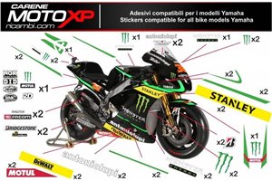 Aufkleber Satz kompatibel mit Yamaha R6 2017 - 2022 - MXPKAD11375