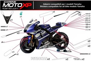 Aufkleber Satz kompatibel mit Yamaha R6 2017 - 2022 - MXPKAD11416