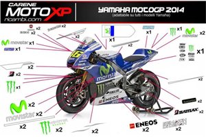 Kit adesivi compatibile con Yamaha R6 2017 - 2022 - MXPKAD11392