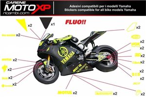 Sticker set compatible with Yamaha R6 2017 - 2022 - MXPKAD11401