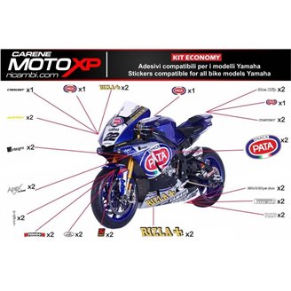 Kit Autocollants compatible avec Yamaha R6 2008 - 2016 - MXPKAD10908