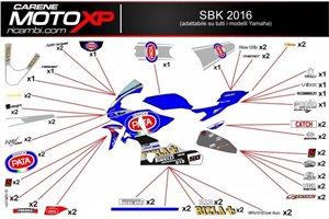 Aufkleber Satz kompatibel mit Yamaha R6 2003 - 2005 - MXPKAD10801